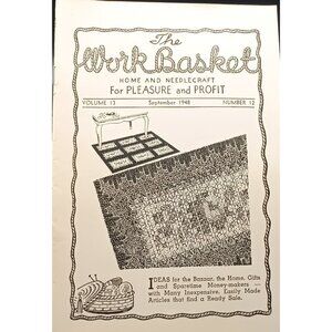 Vintage September 1948 The WorkBasket Magazine Home & Needlecraft Vol 13 No 12